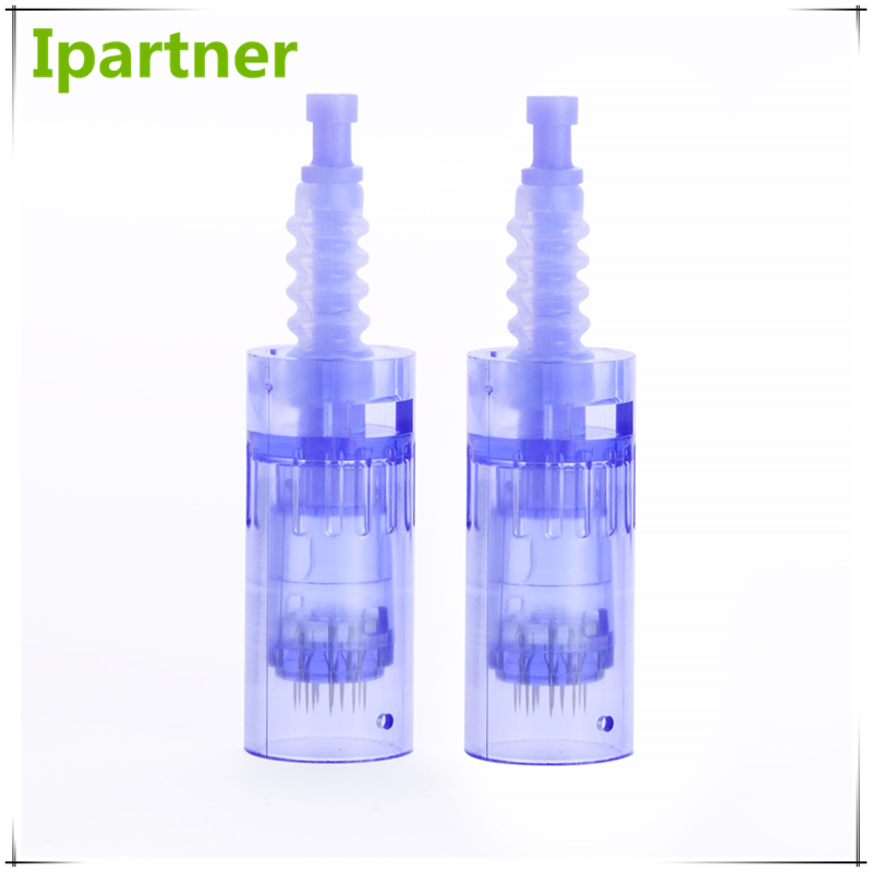 Juego de 10 piezas Ipartner de cartuchos de agujas de reemplazo de 12 pines para Derma Pen Stamp EO esterilizados