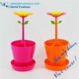 Caja de almacenamiento de mesa en forma de flor Akbrand