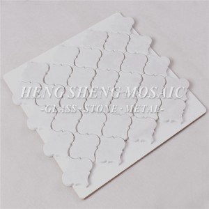 HSC43 Carrara White Natural Marble Stone Hexagonal Waterjet Lantern en forma de azulejos de mosaico para la cocina Backsplash baño piso pared