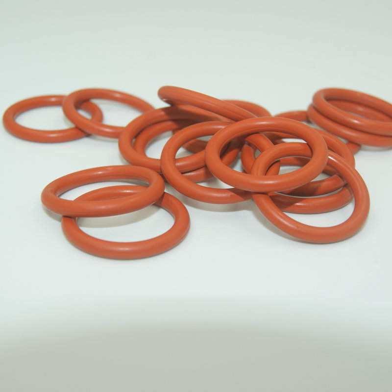 Junta tórica de goma FKM de color rojo resistente al calor para motores de automóviles