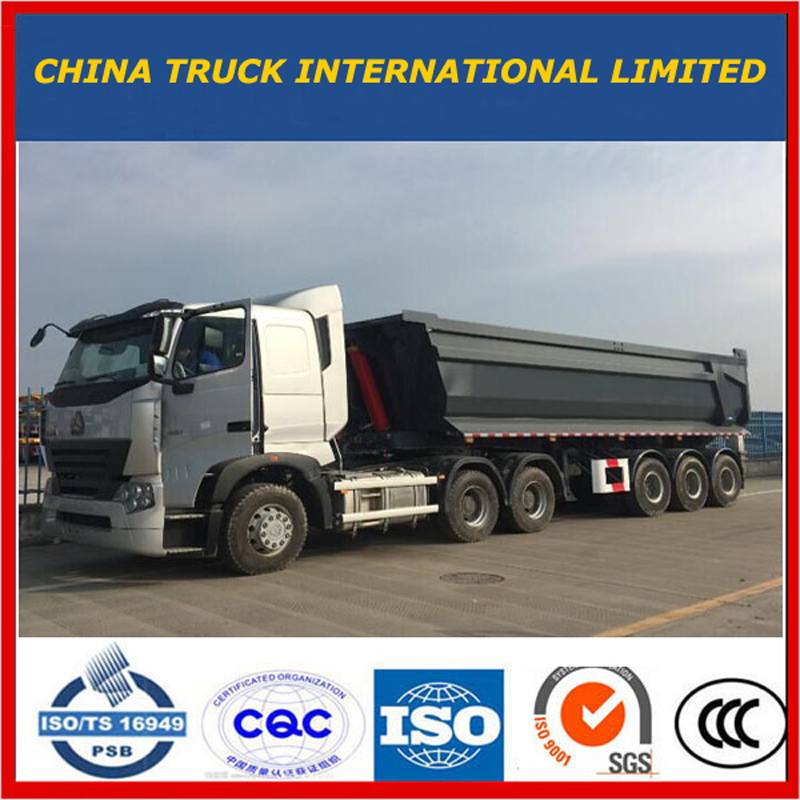 Cimc Tri Axles 25m3--37m3 Semirremolque volquete lateral / Camión volquete Semirremolque