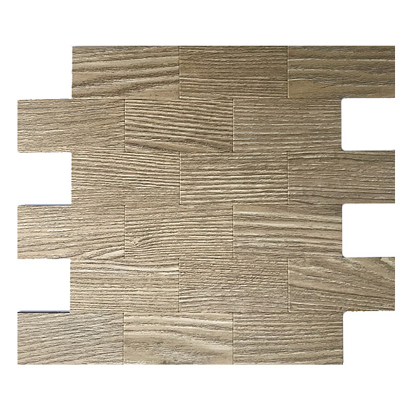 Tejas de Backsplash de la cáscara y del palillo de la teja de Mosaico de la mezcla del metro del estilo de la moda de madera 3D