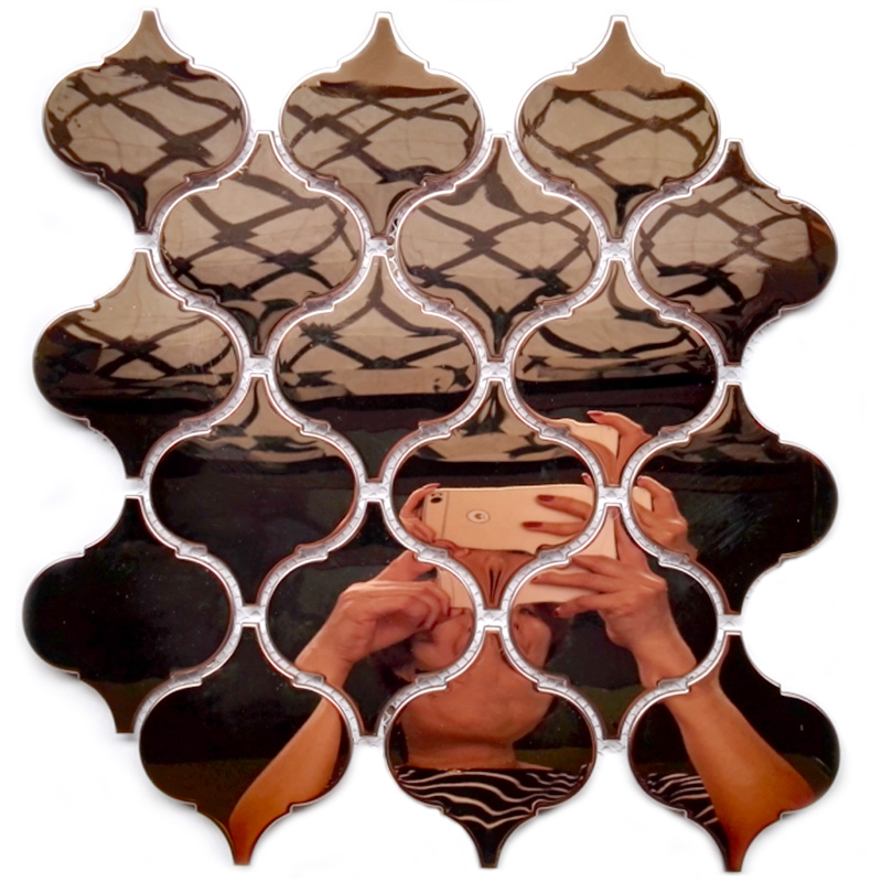 Nueva teja de mosaico de la forma de la linterna del acero inoxidable de la teja de la pared del diseño para la cocina Backsplash