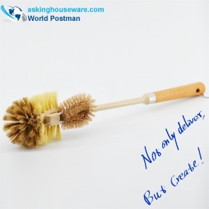 Manija de playa con cepillo para inodoro Akbrand con cepillo de limpieza multifuncional pequeño