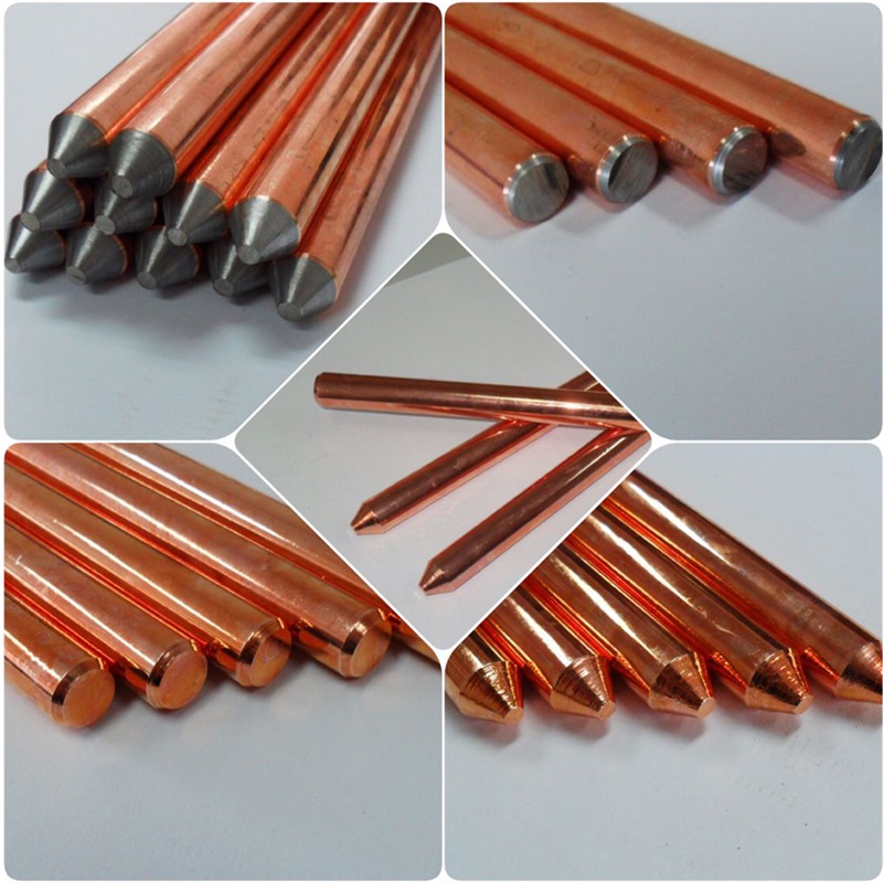 Rod de puesta a tierra de acero revestido de cobre de alta calidad, rodete de tierra de cobre