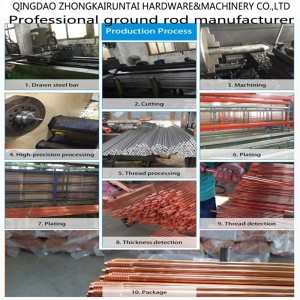 Barra de tierra de cobre puro de alta calidad 99.9%