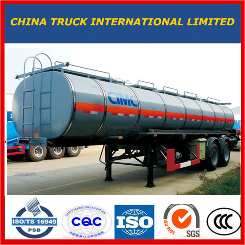 2 ejes 35m3 Acero al carbono Aleación de aluminio Combustible / Cemento / Polvo / Diesel / Gasolina / Gasolina / Leche / Betún / Agua / LNG / LPG / Tanque de tanque de líquido Semi remolque