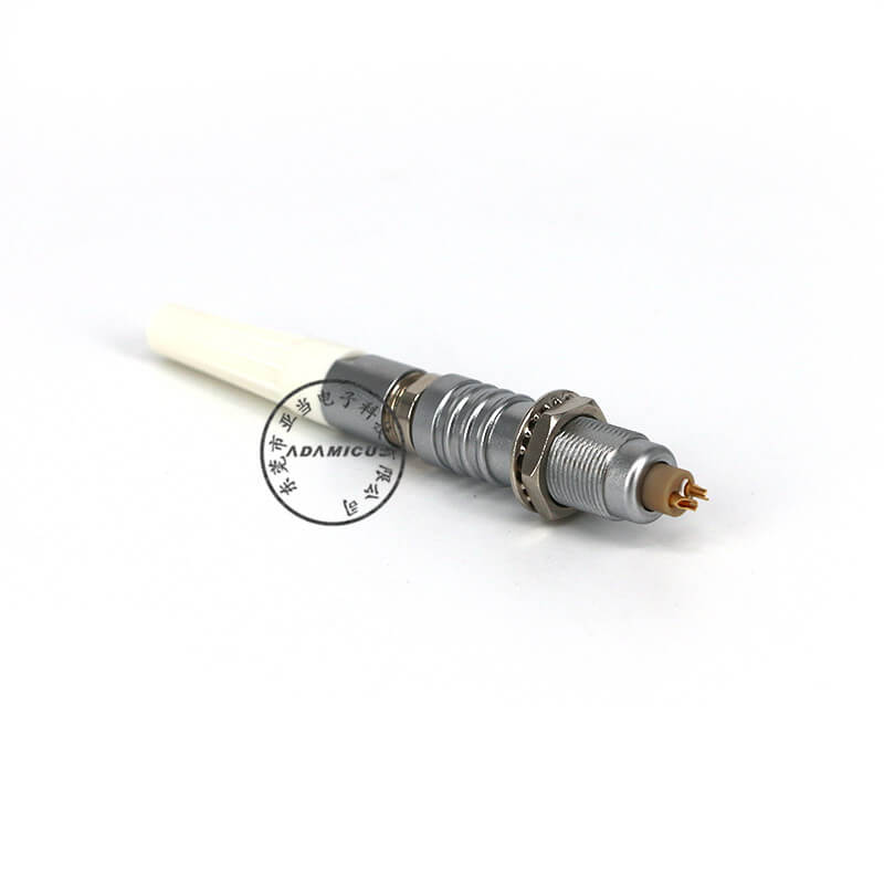 Conector hembra de 2 clavijas circular metal push pull
