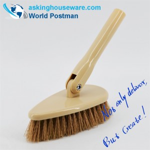 Akbrand Mango largo Cepillo para piso elástico Forma de triángulo Cabeza