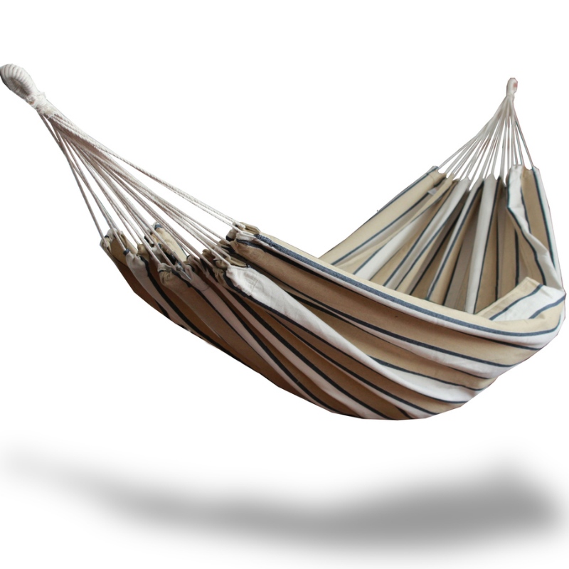 Hamaca brasileña doble - Cama para dos personas para tela de algodón tejida para uso en el patio trasero, el porche, el exterior y el interior para mayor comodidad a mano