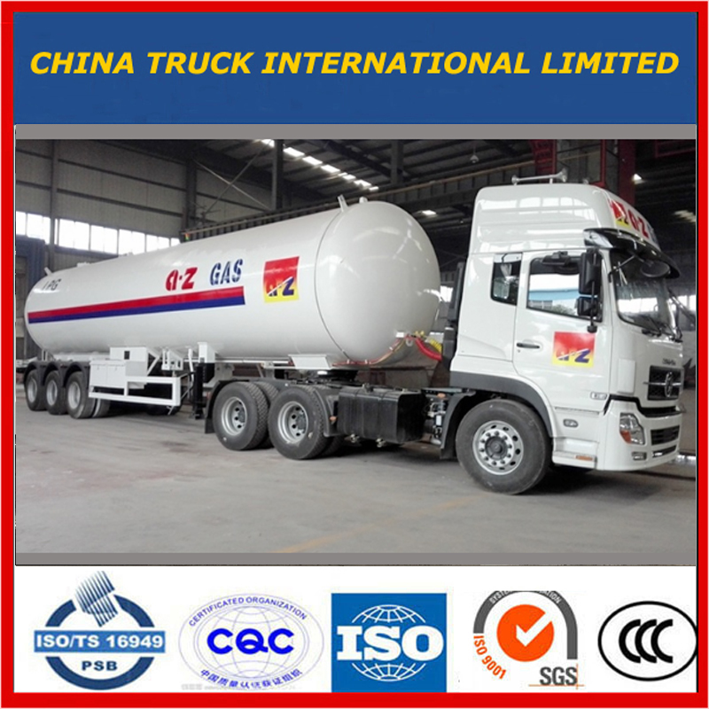 Semirremolque de transporte Tri-Axle 50m3 LPG Remolque cisterna 50000L LPG