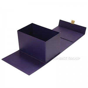 Caja magnética elegante de lujo del cierre del doblez de la impresión de papel