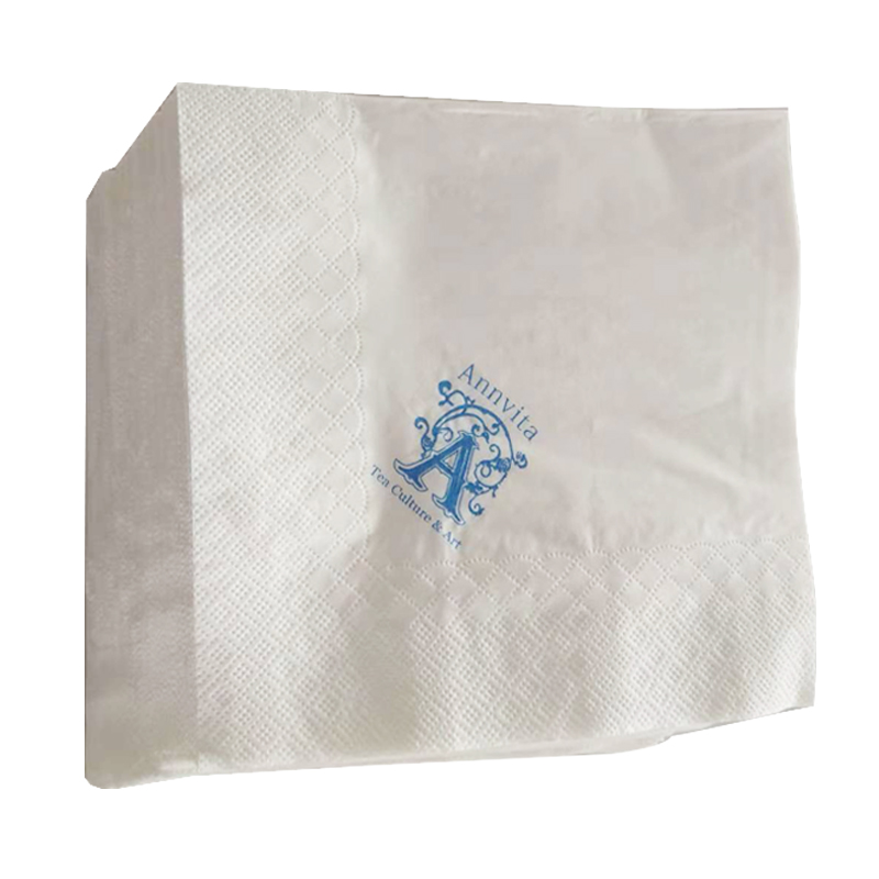 Papel de diseño personalizado impreso papel servilleta blanca tejido