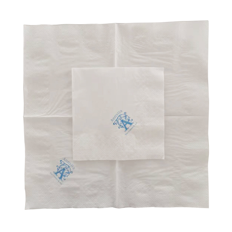 Papel de diseño personalizado impreso papel servilleta blanca tejido