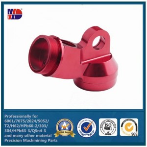 El servicio de torneado de fresado de precisión de la fábrica de mecanizado de cnc de China personalizó la pieza de aluminio con anodizado