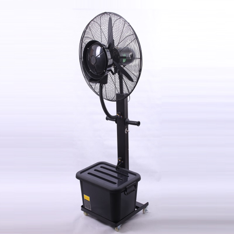 Ventilador industrial de la niebla de la fábrica del estilo de 30inch nuevo estilo recargable de la niebla del soporte soporte del agua, fan al aire libre de la niebla