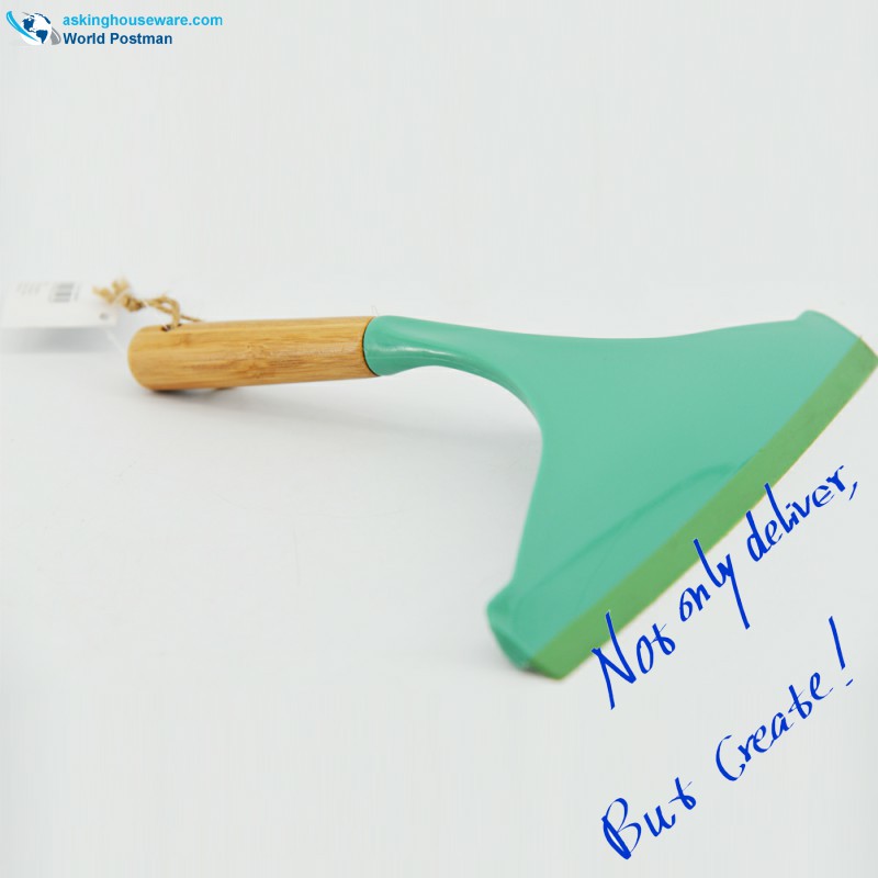 Akbrand Bamboo Handle Window Squeegee Wiper en Tiff. Color