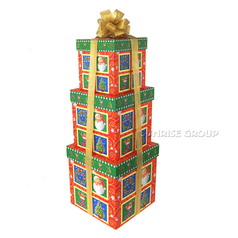 Diseñe la caja de empaquetado del presente de Navidad para requisitos particulares, caja de embalaje del regalo de cumpleaños, caja de papel de la torta