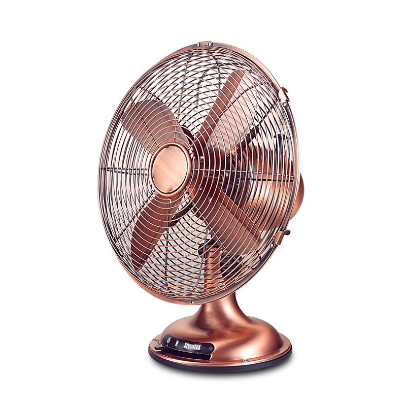 Ventilación de ventilador de mesa de metal de enfriamiento de aire eléctrico exquisito de 16 pulgadas