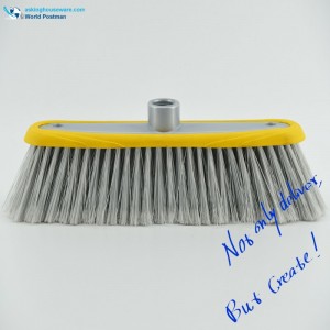 Cabeza de escoba de plástico con borde redondo de Akbrand con agujeros dobles gruesos suaves de TPR Bordure en el tablero del cepillo