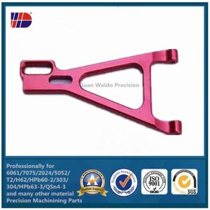 Servicio de mecanizado cnc pieza de aluminio de precisión con colorante anodizado.