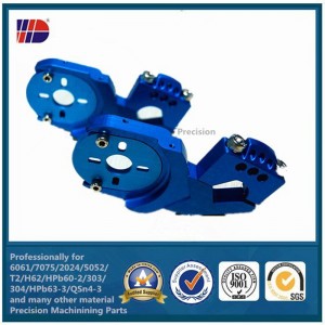 Servicio de mecanizado cnc pieza de aluminio de precisión con colorante anodizado.