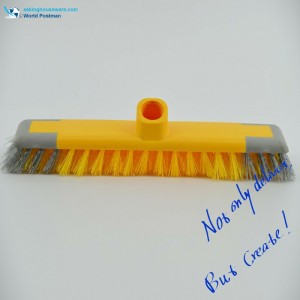 Akbrand Cepillo de empuje de tamaño pequeño con rosca oblicua Tablero del cepillo cuadrado estrecho Corto Duro Cerdas de PP