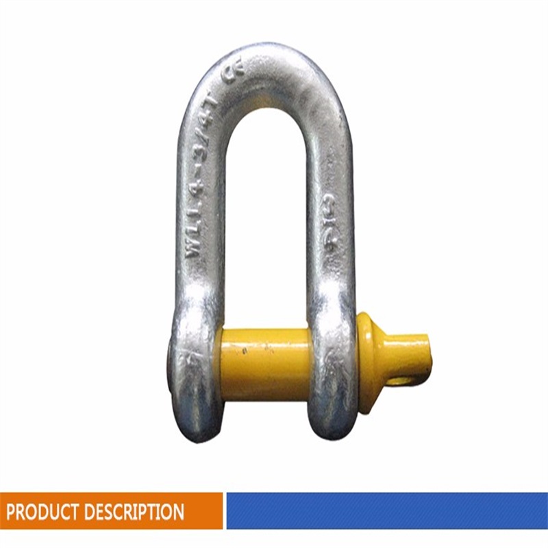 G2150 Tipo de Perno Galvanizado Tipo EE. UU. Aleación Acero Caída Forjada D Shackle