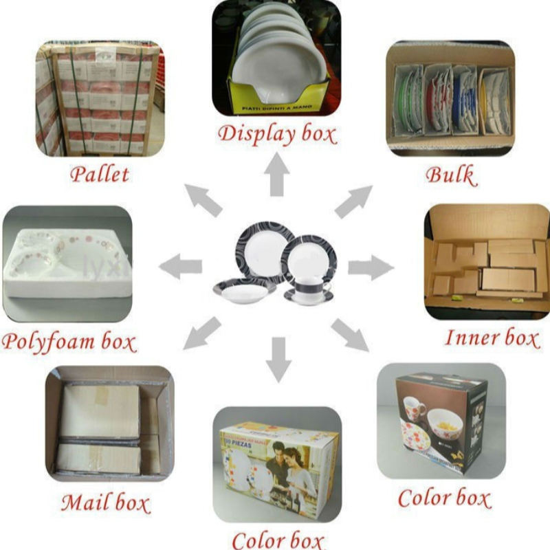 vajilla de porcelana de 18 piezas