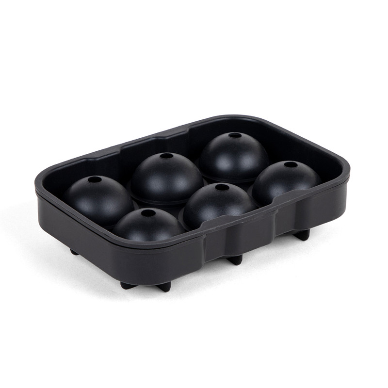 6 compartimentos Silicon Ice Cube Ball Maker Molde Esfera Mold Bandeja redonda Bandeja redonda