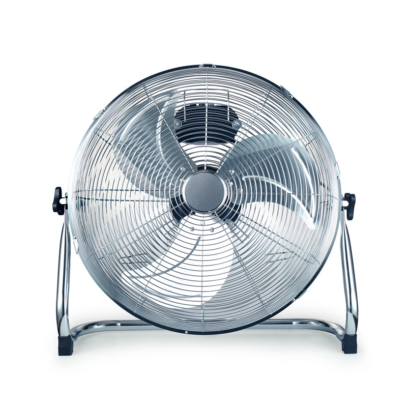 Ventilador eléctrico portátil del piso del hogar del metal 18inch con la fan fuerte del metal del viento de la cuchilla de cuchillo tres