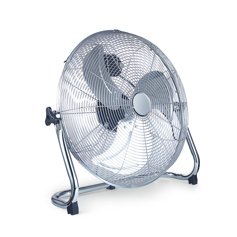 Ventilador eléctrico portátil del piso del hogar del metal 18inch con la fan fuerte del metal del viento de la cuchilla de cuchillo tres