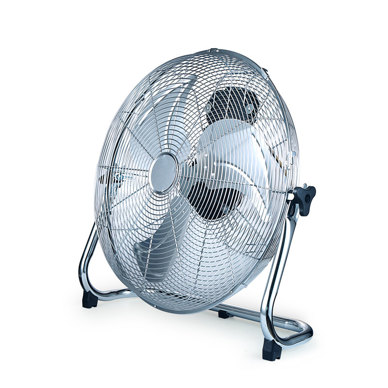 Ventilador eléctrico portátil del piso del hogar del metal 18inch con la fan fuerte del metal del viento de la cuchilla de cuchillo tres