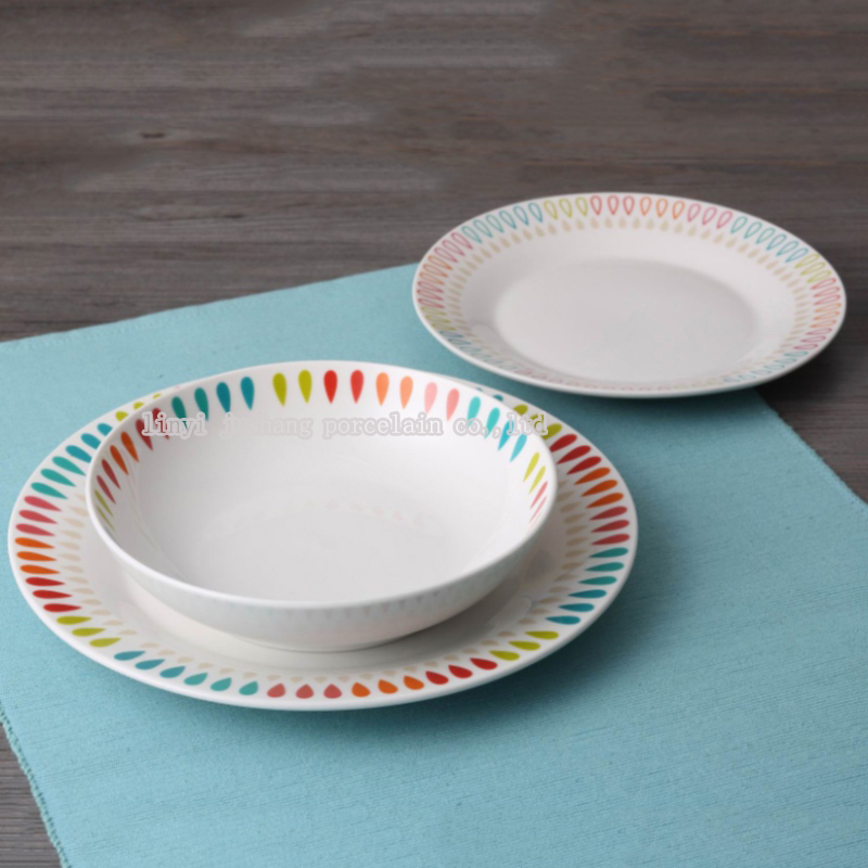 vajilla de porcelana de 18 piezas