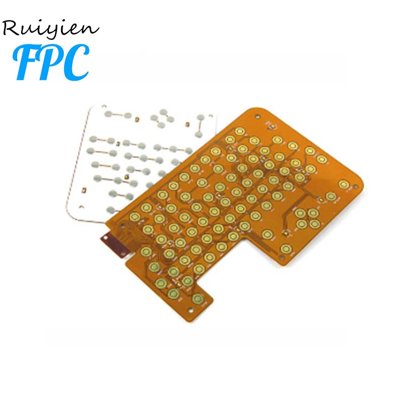 Fabricación flexible circuito impreso fpc adhesivo poliimida material oro dedo Huella dactilar flex pcb placa de circuito cable fpc