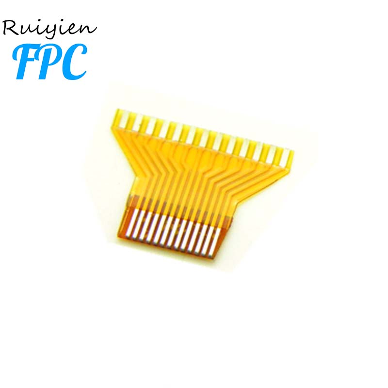 Fabricación flexible circuito impreso fpc adhesivo poliimida material oro dedo Huella dactilar flex pcb placa de circuito cable fpc