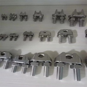 Acero plateado superficie ZINC acabado u tornillo perno abrazadera de cable clips