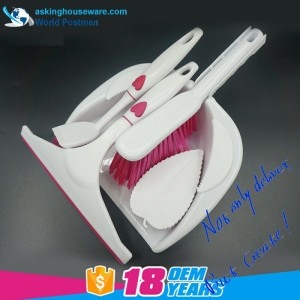 Akbrand Dustpan Brush Seta Escobilla Escobilla para lavaplatos Cepillo para fregar Cepillo 4 en 1 Juego de herramientas de limpieza