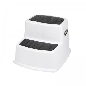 Baño, niños pequeños, inodoros, taburete 2 pasos con agarre antideslizante