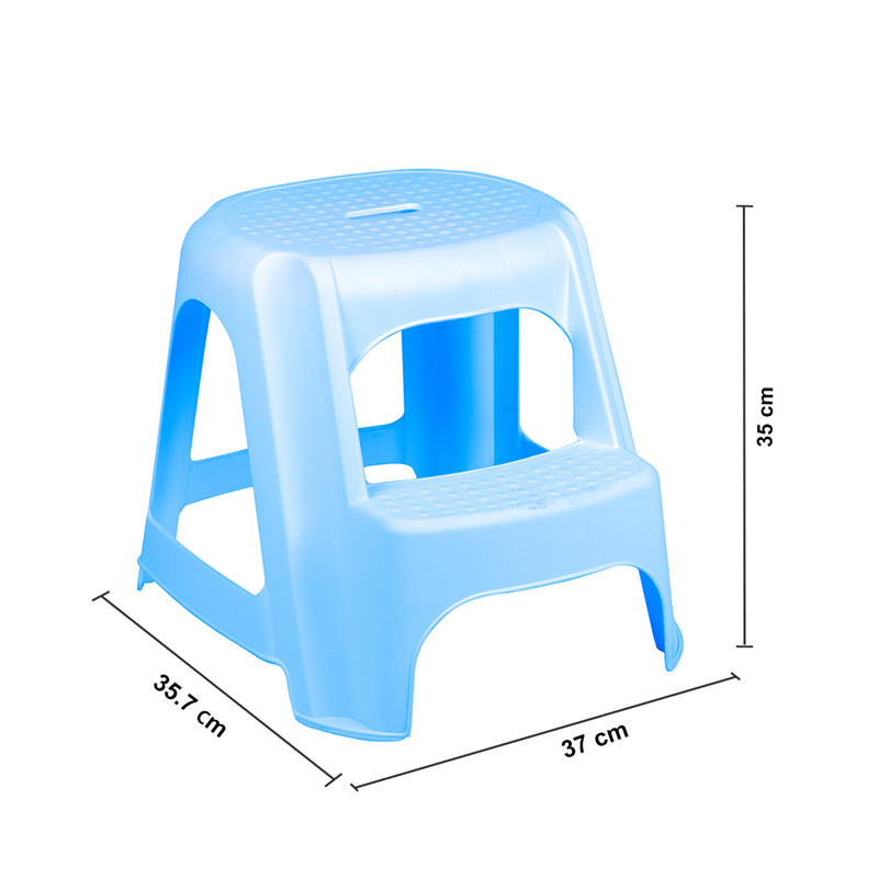 Taburete de escalera acolchado azul antideslizante apilable chino