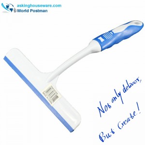 Escobilla de goma cuadrada de la ventana del tamaño medio de Akbrand con la manija suave de TPR