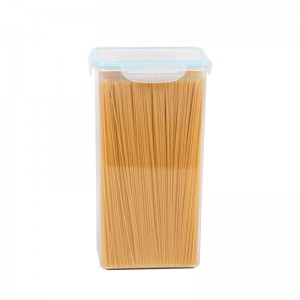 Recipiente de plástico transparente para almacenamiento de alimentos 2.6L con tapa hermética