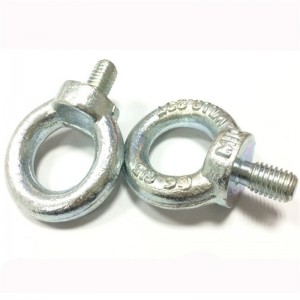 DIN580 M8 Acero al carbono negro cinc plateado perno de ojo