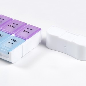 Caja desmontable de la píldora del organizador de las píldoras del plástico 14 casos para semanalmente