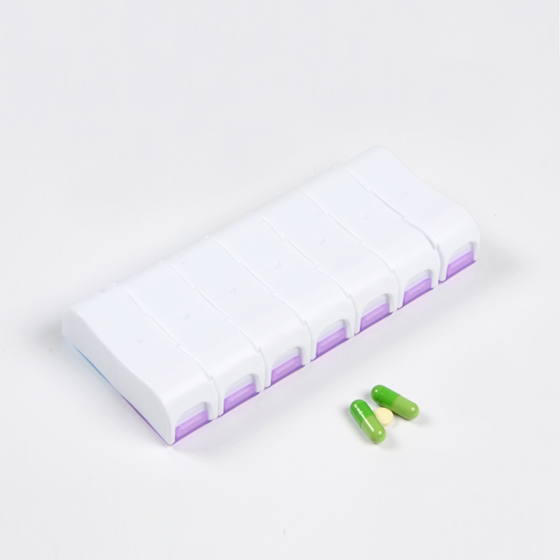 Caja desmontable de la píldora del organizador de las píldoras del plástico 14 casos para semanalmente