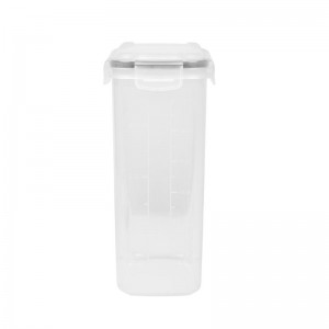 Juego de 2 recipientes de 4 lados con tapa de cierre hermético, cereal seco, almacenamiento de alimentos