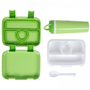 Caja de almuerzo para niños estilo Bento de 4 compartimentos a prueba de fugas