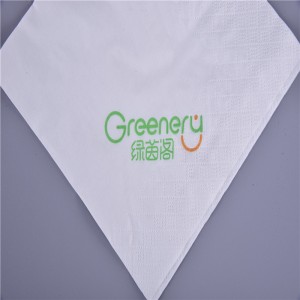 Personalizado impreso 1/4 de descuento Fold Servilletas de papel de la cena