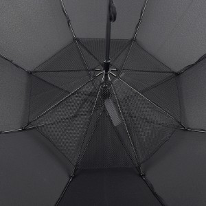 27 pulgadas Panel de energía solar Ventilador grande Paraguas Cargador USB Puerto Nueva invención Golf Paraguas