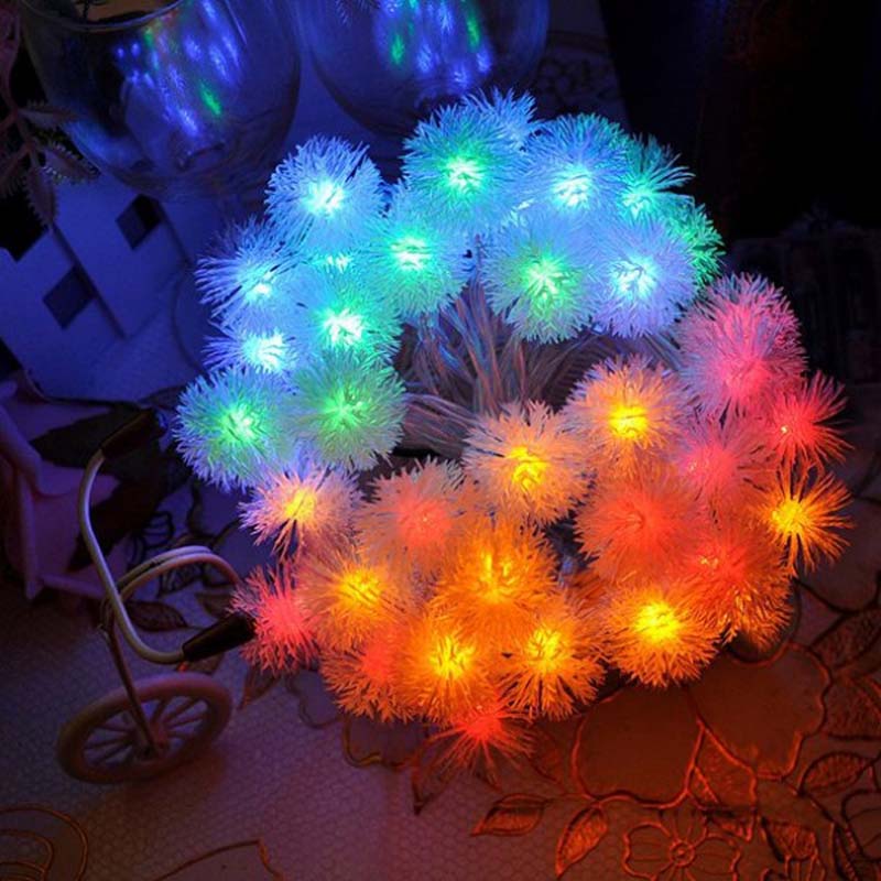 Las luces de la secuencia del pompón de la nieve del LED encienden las decoraciones de las luces de la cuerda para la Navidad / el día de fiesta / la boda / el partido